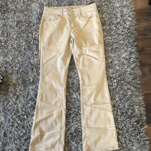 No Boundaries Light Tan Flare Jeans